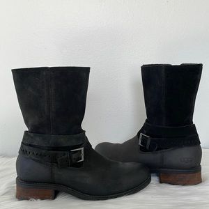 UGG Australia Women's Kiings Leather/Suede Water Resistant Boots